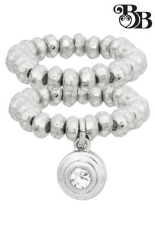 Bibi Bijoux Silver Tone 'Harmony' Adjustable Ring Set (N09088) | SGD 58