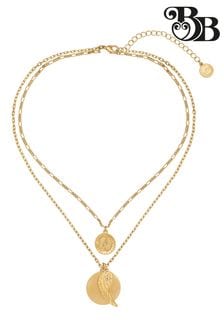 Bibi Bijoux Serenity Mehrreihige Halskette mit Anhängern, Goldfarben (N09102) | 39 €