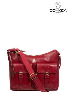 Красный - Кожаная сумка через плечо Conkca Nancie  (N09104) | €91