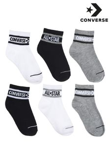 Converse Grey Basic Wordmark Socks 6 Pack (N09111) | €22.50