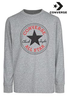 Converse Grey Chuck Patch Long Sleeve T-Shirt (N09127) | $28