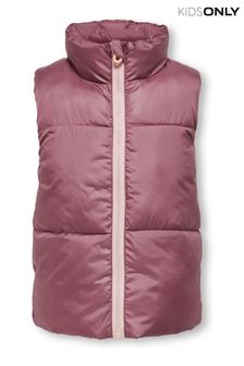 ONLY KIDS Pink 2 Tone Reversible Padded Quilted Gilet