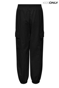 Only Kids Parachute Cargo Black Trousers (N09178) | kr460
