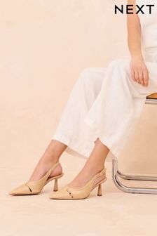 Natural Forever Comfort® Cut Out Slingback Heels (N09197) | SGD 73