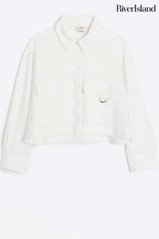 River Island White Girls Boxy Shirt (N09236) | €13