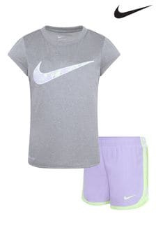 Nike Purple Little Kids Short Sleeve T-Shirts and Shorts Set (N09278) | €37