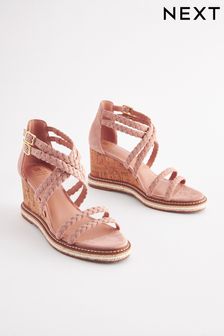 素色 - Forever Comfort® 辮狀軟木塞楔形鞋 (N09327) | NT$1,560