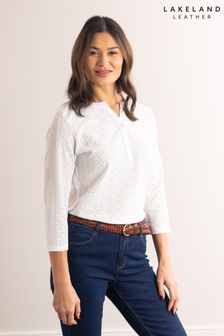 Lakeland Clothing Lucinda Nehru White Top (N09332) | KRW74,700