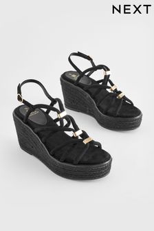 أسود - حذاء بكعب وتد بتفصيل حلية ‪Forever Comfort®‬ (N09336) | 215 ر.ق