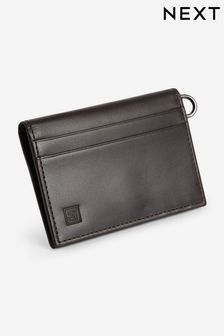 Black Leather Card Holder With Lanyard (N09598) | $28