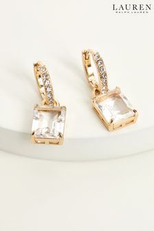 Lauren Ralph Lauren Gold Tone Beldon Crystal Huggie Earrings (N09682) | €79