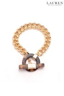 Lauren Ralph Lauren Stamford Gold Tone & Tort Toggle Bracelet (N09691) | €143