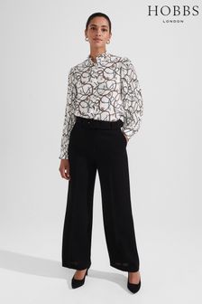 Hobbs Drew Wide Black Trousers (N09779) | €70