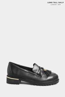 Long Tall Sally Black Tassel Loafers (N09995) | AED277