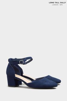Long Tall Sally Blue Heel Court Shoes (N09996) | AED277