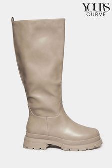 Yours Curve Natural Extra-Wide Fit PU Pull On Calf Boots (N10286) | 42 €