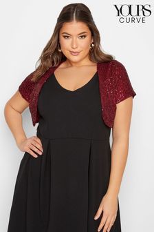 Yours Curve Red London Sequin Bolero (N10368) | €21.50