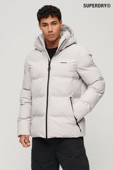 Серый - Superdry дутая куртка свободного кроя с капюшоном (N10658) | €182