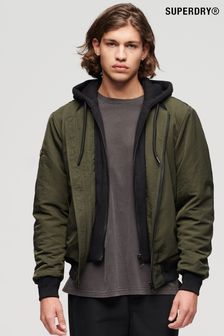 Superdry Green Military Hooded MA1 Bomber Jacket (N10703) | SGD 194