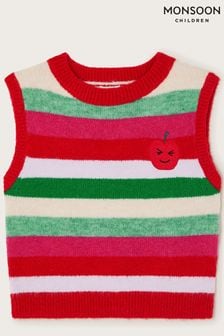 Monsoon Red Stripe Sweater Vest (N10737) | kr480 - kr550