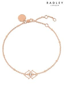 Radley Damen Diamond Street 18ct Rose Vergoldetes Heirloom-Armband aus Sterlingsilber mit Diamantcenter Ryj3302 (N10800) | 56 €
