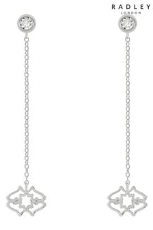 Radley Ladies Silver Tone Diamond Street Sterling Heirloom With Diamond Centre Drop Earrings RYJ1365 (N10803) | AED155