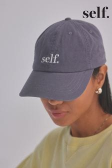 self. Grey Embroidered Cap (N11046) | €20