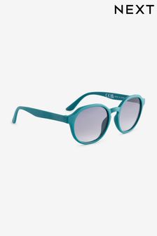 Petrol Blue Round Frame Sunglasses (N11051) | NT$270 - NT$360