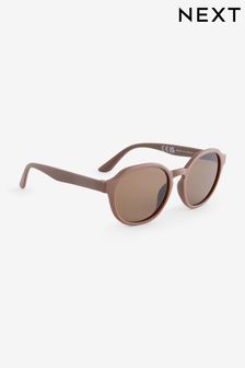 Brown - Round Frame Sunglasses (N11053) | kr110 - kr140