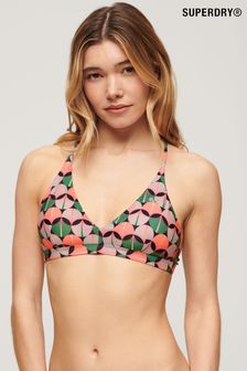 Superdry Orange Geo Cross Back Triangle Bikini Top (N11207) | €37