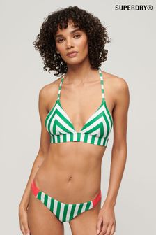 Superdry Green Stripe Triangle Bikini Top (N11271) | SGD 64