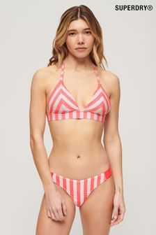 Superdry Pink Stripe Triangle Bikini Top (N11272) | OMR17