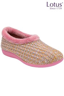 Lotus Knitted Flat Slippers
