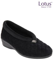 Lotus Black Wedge Shoe Slippers (N11418) | 173 QAR