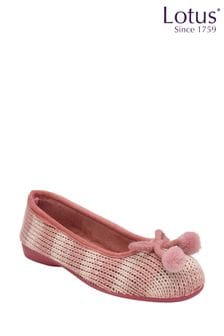 Lotus Pink Flat Ballerina Slippers (N11449) | 173 QAR