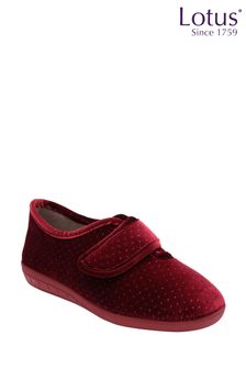 Lotus Red Velour Shoe Slippers (N11453) | 54 €