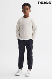 Reiss White Prague Senior Merino Crew Neck Jumper (N11574) | €45