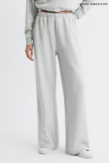 Good American Cotton Blend Wide Leg Joggers (N11584) | €135