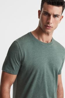 Reiss Thyme Melange Bless Cotton Crew Neck T-Shirt (N11631) | AED202