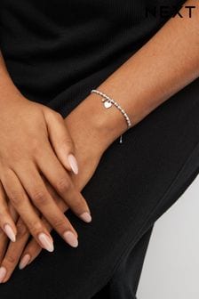 Sterlingsilber - Pully Armband mit Herz-Charme​​​​​​​ (N11787) | 30 €