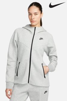 Серый - Флисовая толстовка на молнии Nike Sportswear Tech (N12234) | €151