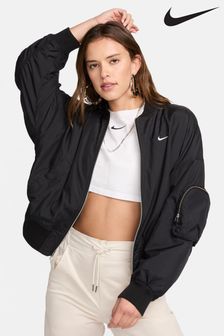 Nike Black Oversized Bomber Jacket (N12241) | SGD 232