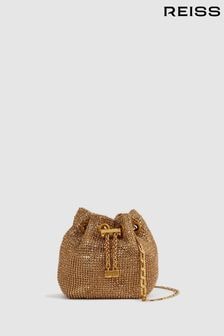 ذهبي - حقيبة باكيت صغيرة كريستال Demi من Reiss (N12402) | ‪‏1,132‬ ر.س‏