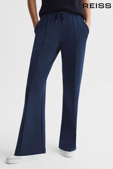 Темно-синий - Широкие спортивные брюки с поясом на завязке Reiss Jemma (N12408) | €180