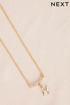 Gold Tone Initial Necklace (N12561) | HK$52