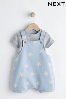 Blauer Stern - Baby-Set mit Jersey-Latzhose und Body (0 Monate bis 2 Jahre) (N12582) | CHF 24 - CHF 27