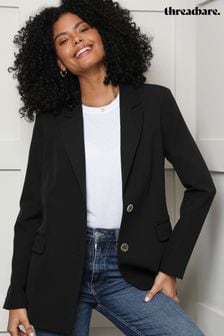 Threadbare Black Relaxed Fit Blazer (N12592) | €63