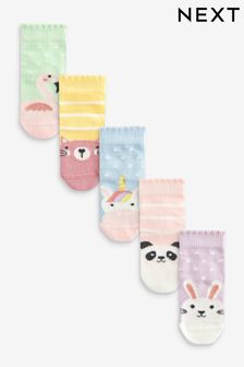 Pastel Character Baby Socks 5 Pack (0mths-2yrs) (N12634) | $11