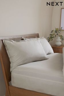 Grey Deep Fitted 100% Washed Cotton Deep Fitted Sheet (N12681) | €20 - €33