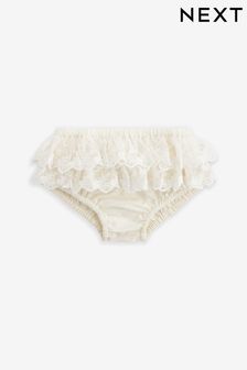 Cream Baby Lace Frill Knickers (0mths-2yrs) (N12691) | €10